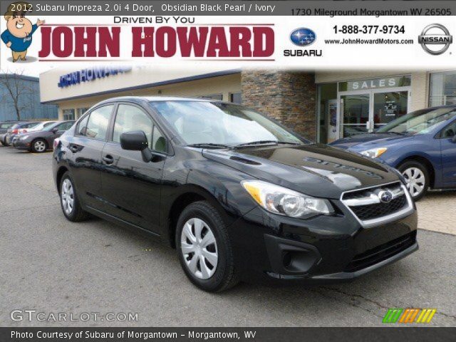 2012 Subaru Impreza 2.0i 4 Door in Obsidian Black Pearl