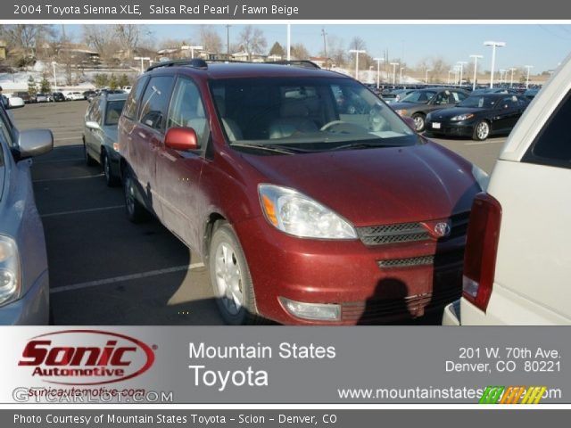 2004 Toyota Sienna XLE in Salsa Red Pearl