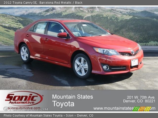 2012 Toyota Camry SE in Barcelona Red Metallic