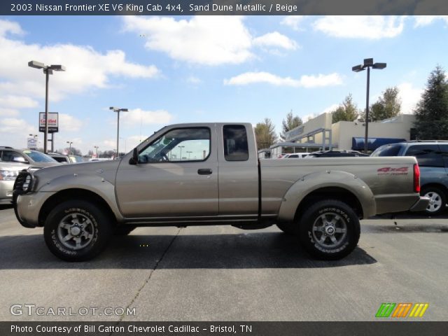 2003 Nissan Frontier XE V6 King Cab 4x4 in Sand Dune Metallic