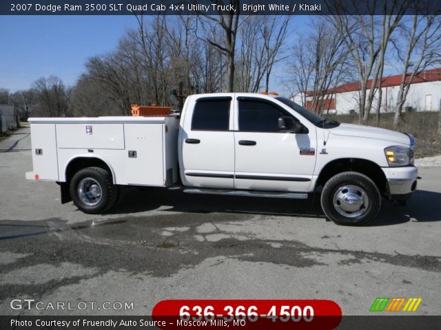 2007 Dodge Ram 3500 SLT Quad Cab 4x4 Utility Truck in Bright White