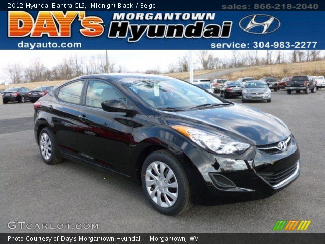 2012 Hyundai Elantra GLS in Midnight Black