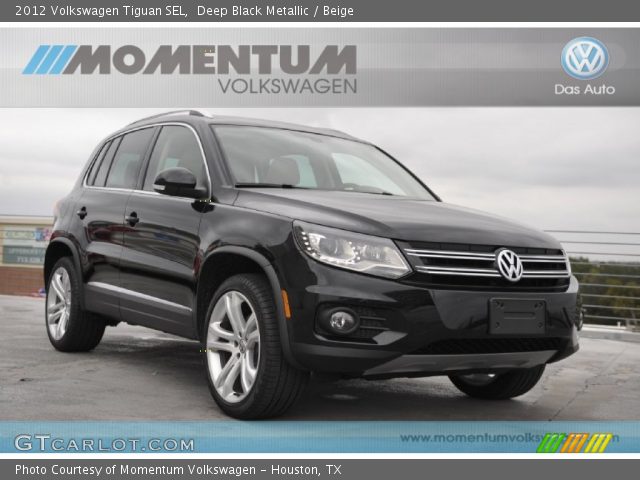 2012 Volkswagen Tiguan SEL in Deep Black Metallic