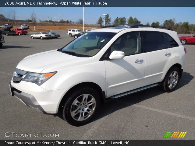 2008 Acura MDX Technology in Aspen White Pearl
