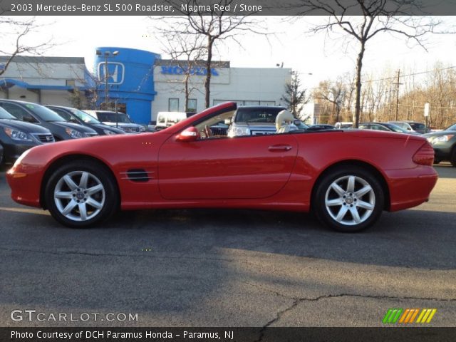 2003 Mercedes-Benz SL 500 Roadster in Magma Red