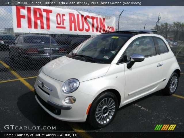 2012 Fiat 500 Lounge in Bianco Perla (Pearl White)