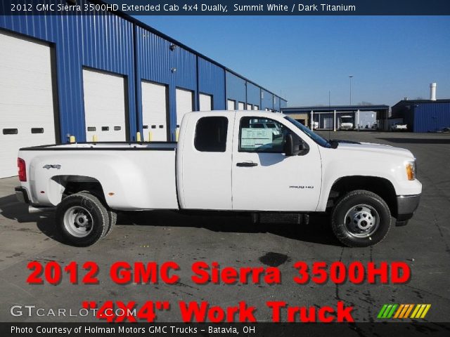 2012 GMC Sierra 3500HD Extended Cab 4x4 Dually in Summit White