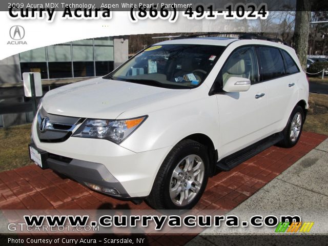 2009 Acura MDX Technology in Aspen White Pearl