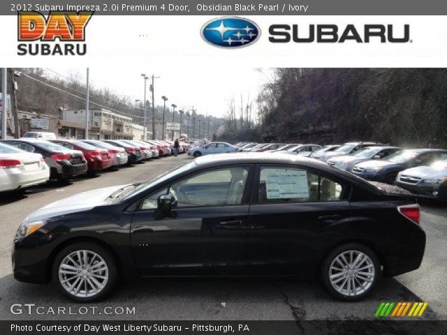 2012 Subaru Impreza 2.0i Premium 4 Door in Obsidian Black Pearl