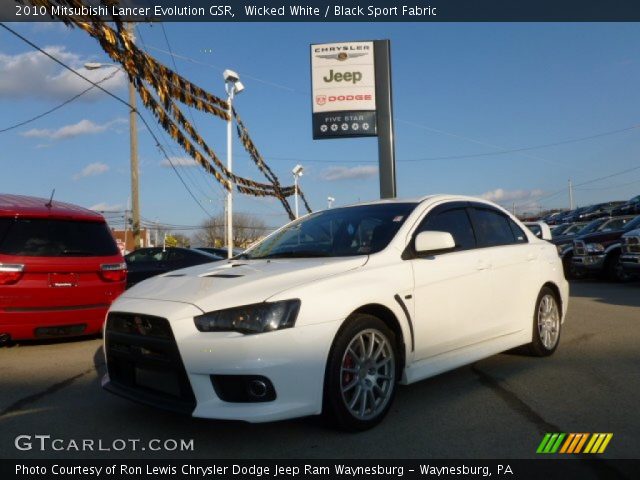 2010 Mitsubishi Lancer Evolution GSR in Wicked White