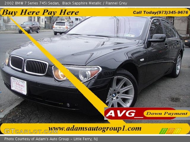 2002 BMW 7 Series 745i Sedan in Black Sapphire Metallic