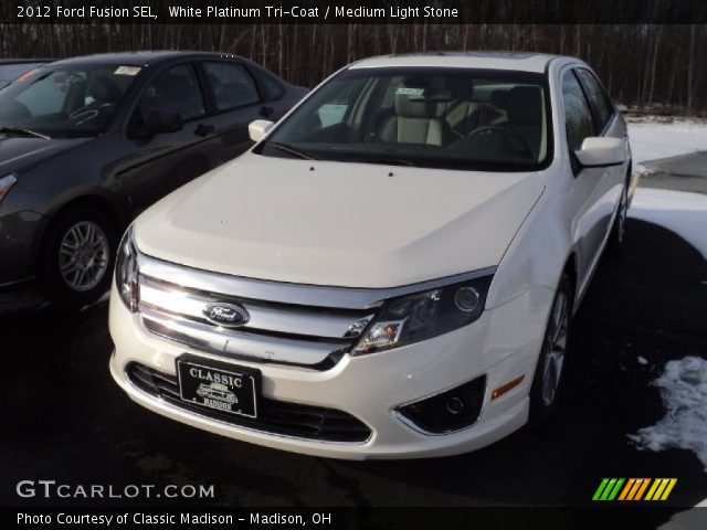 2012 Ford Fusion SEL in White Platinum Tri-Coat