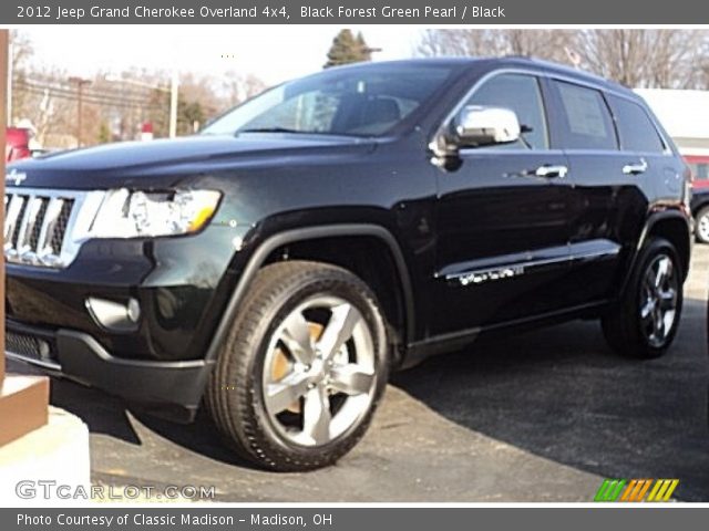 2012 Jeep Grand Cherokee Overland 4x4 in Black Forest Green Pearl