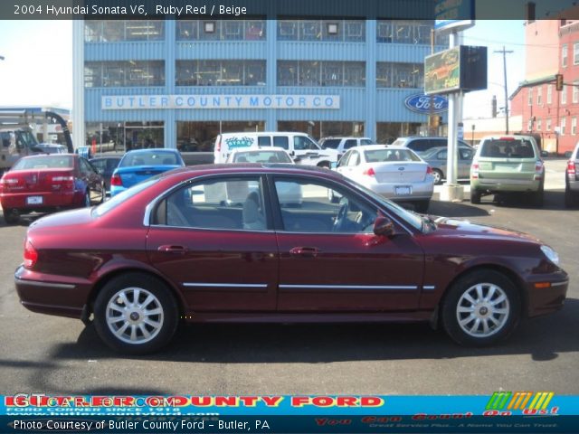 2004 Hyundai Sonata V6 in Ruby Red