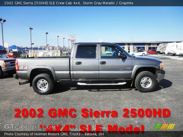 2002 GMC Sierra 2500HD SLE Crew Cab 4x4 in Storm Gray Metallic
