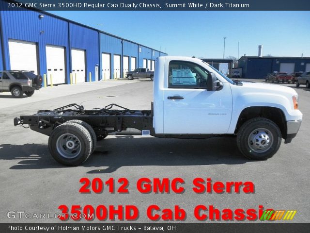 2012 GMC Sierra 3500HD Regular Cab Dually Chassis in Summit White