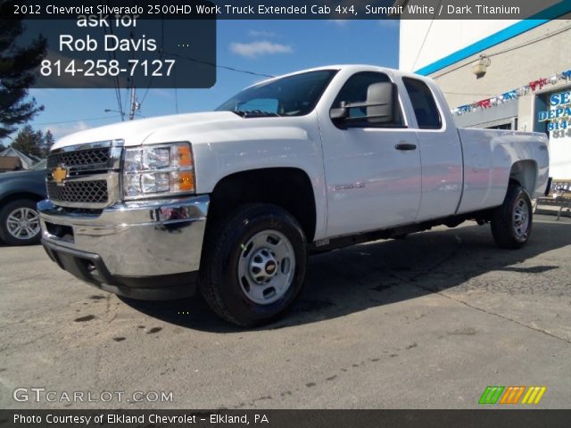 2012 Chevrolet Silverado 2500HD Work Truck Extended Cab 4x4 in Summit White