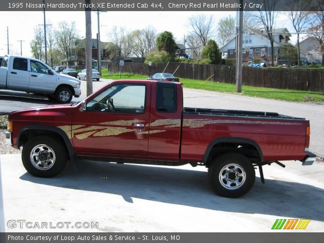 1995 Nissan Hardbody Truck XE Extended Cab 4x4 in Cherry Red Pearl Metallic