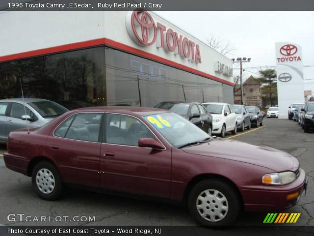 1996 Toyota Camry LE Sedan in Ruby Red Pearl