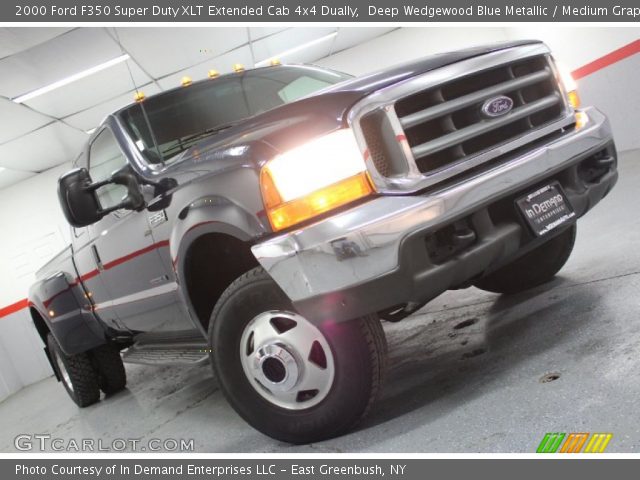 2000 Ford F350 Super Duty XLT Extended Cab 4x4 Dually in Deep Wedgewood Blue Metallic