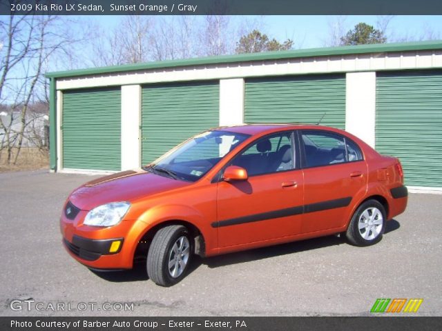 2009 Kia Rio LX Sedan in Sunset Orange