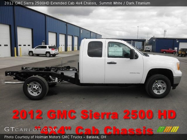 2012 GMC Sierra 2500HD Extended Cab 4x4 Chassis in Summit White