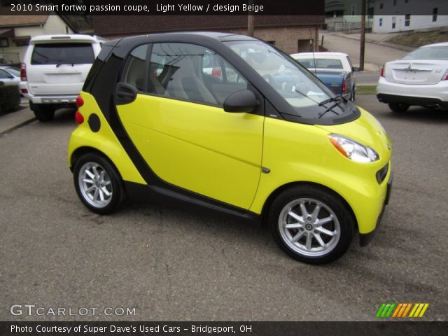2010 Smart fortwo passion coupe in Light Yellow