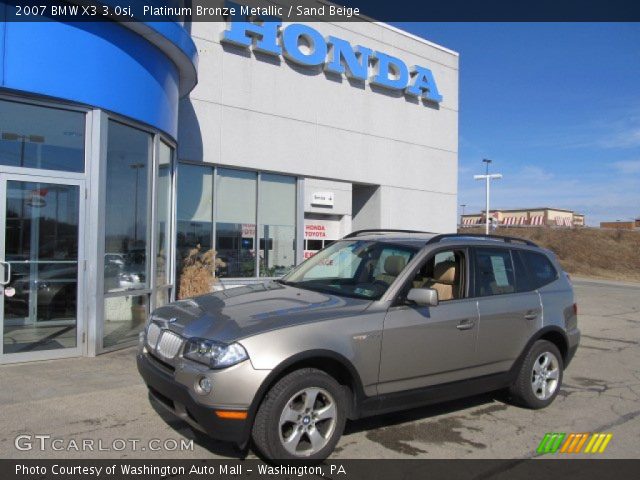 2007 BMW X3 3.0si in Platinum Bronze Metallic