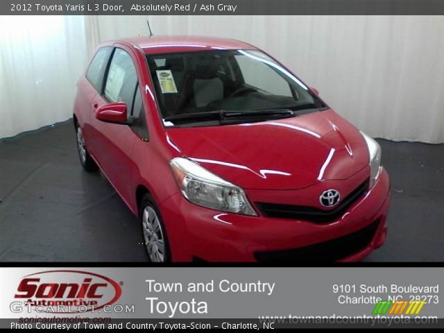 2012 Toyota Yaris L 3 Door in Absolutely Red