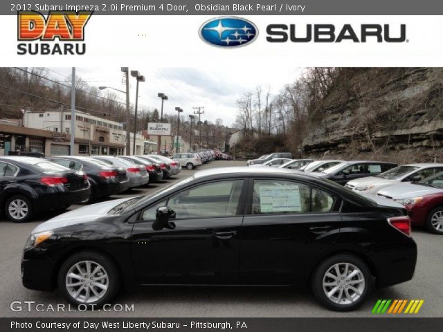 2012 Subaru Impreza 2.0i Premium 4 Door in Obsidian Black Pearl