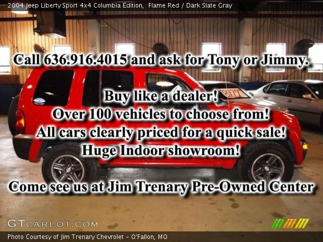 2004 Jeep Liberty Sport 4x4 Columbia Edition in Flame Red