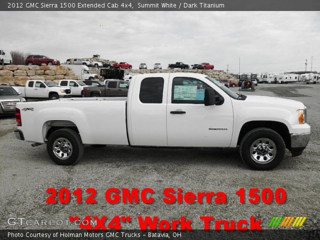 2012 GMC Sierra 1500 Extended Cab 4x4 in Summit White