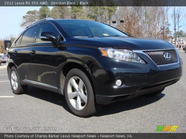 2012 Lexus RX 350 AWD in Obsidian Black