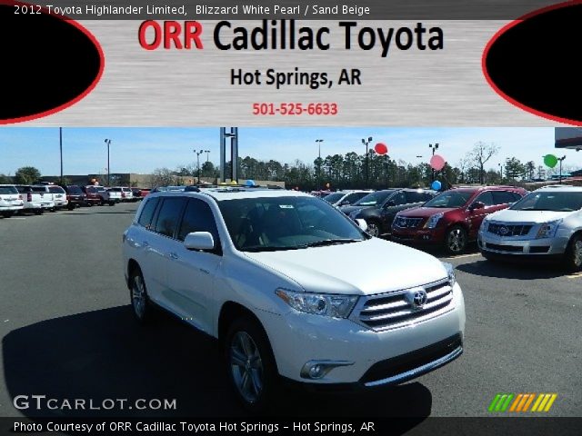 2012 Toyota Highlander Limited in Blizzard White Pearl