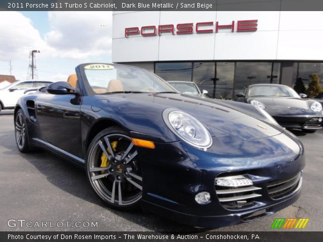 2011 Porsche 911 Turbo S Cabriolet in Dark Blue Metallic