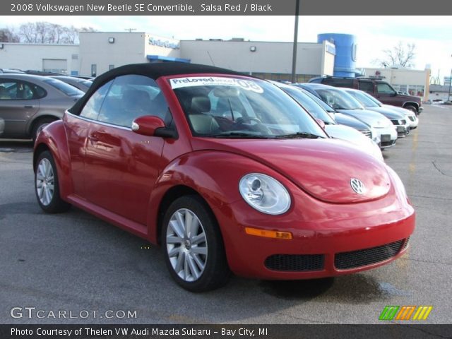 2008 Volkswagen New Beetle SE Convertible in Salsa Red