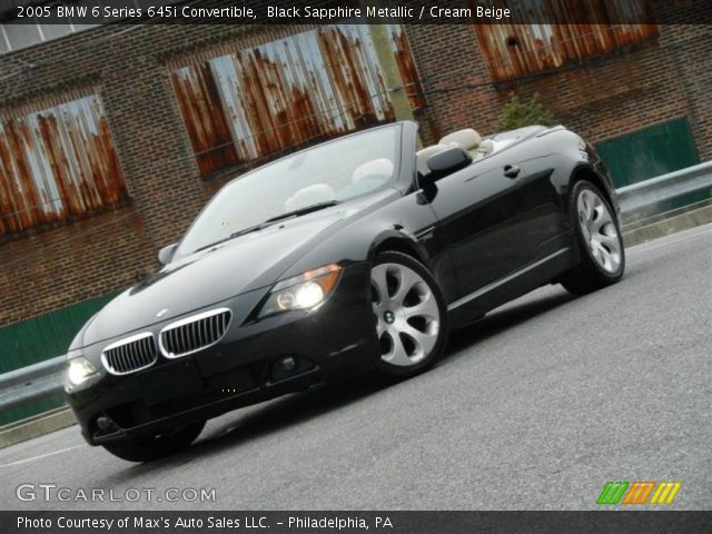 2005 BMW 6 Series 645i Convertible in Black Sapphire Metallic