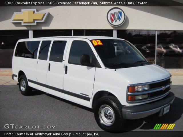 2002 Chevrolet Express 3500 Extended Passenger Van in Summit White