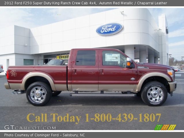 2012 Ford F250 Super Duty King Ranch Crew Cab 4x4 in Autumn Red Metallic
