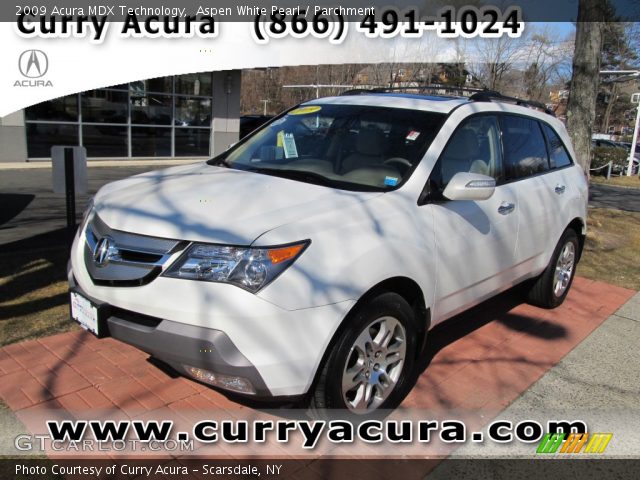 2009 Acura MDX Technology in Aspen White Pearl