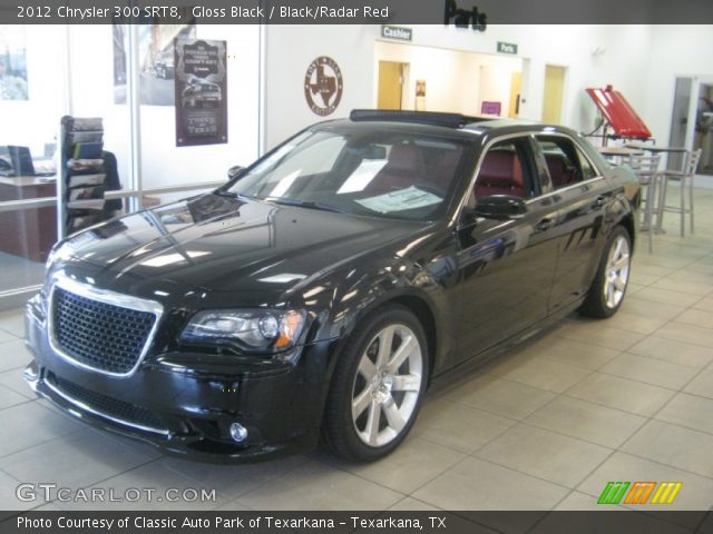 Gloss Black 2012 Chrysler 300 Srt8 Black Radar Red