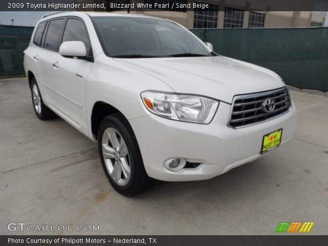 2009 Toyota Highlander Limited in Blizzard White Pearl
