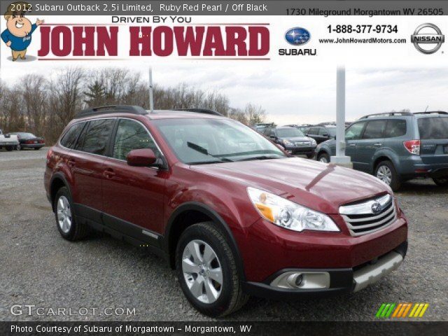 2012 Subaru Outback 2.5i Limited in Ruby Red Pearl