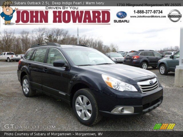 2012 Subaru Outback 2.5i in Deep Indigo Pearl