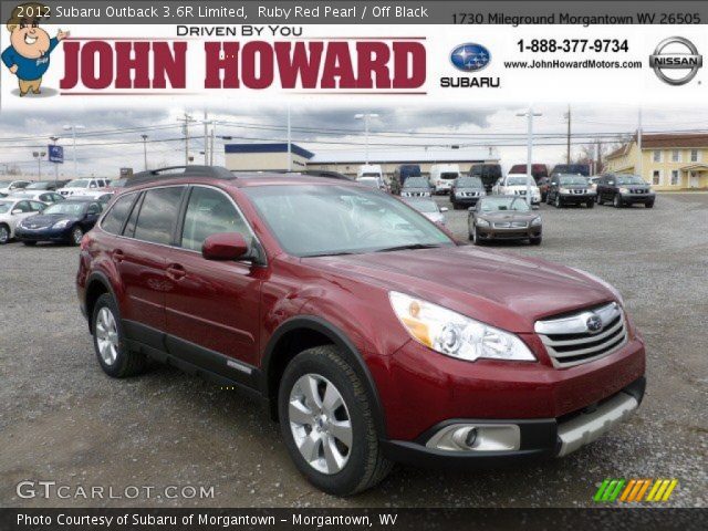 2012 Subaru Outback 3.6R Limited in Ruby Red Pearl