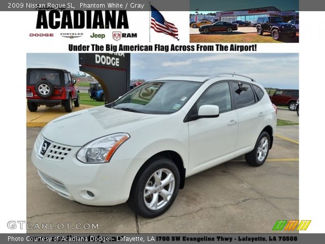 2009 Nissan Rogue SL in Phantom White