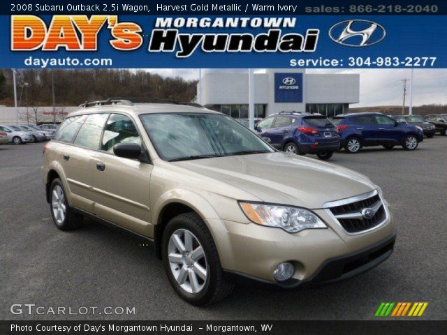 2008 Subaru Outback 2.5i Wagon in Harvest Gold Metallic