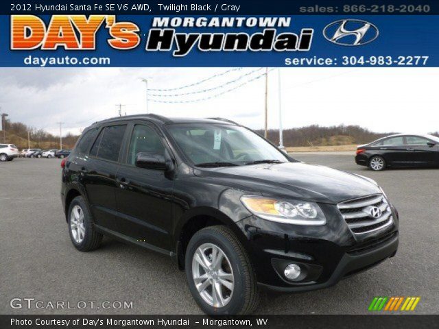 2012 Hyundai Santa Fe SE V6 AWD in Twilight Black