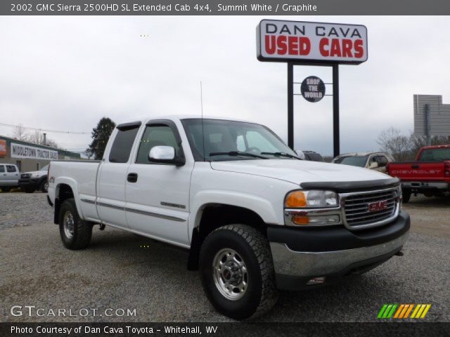 2002 GMC Sierra 2500HD SL Extended Cab 4x4 in Summit White