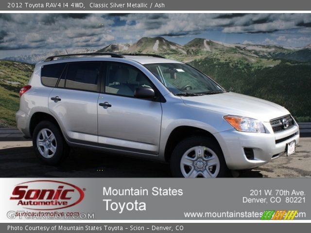 2012 Toyota RAV4 I4 4WD in Classic Silver Metallic